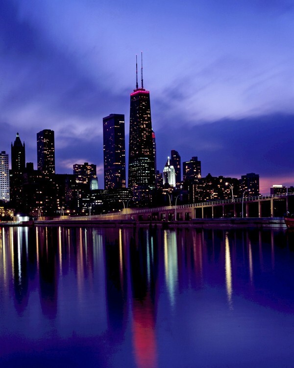 Downtown CHICAGO SKYLINE and SEARS TOWER Glossy 16×20 Photo Print Art Poster