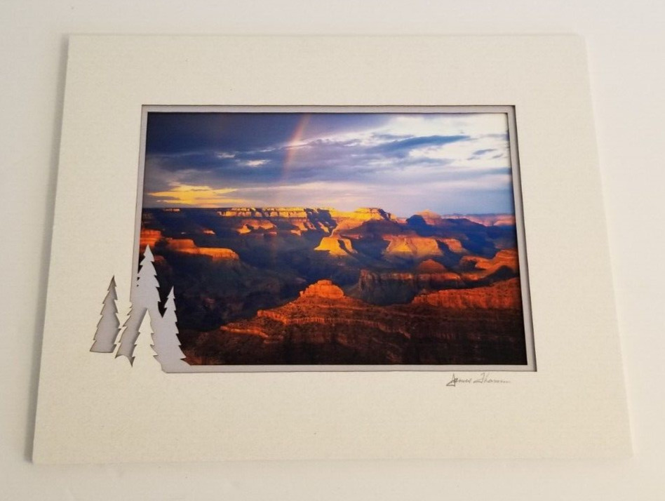 JAMES THOMSON Photography Grand Canyon Rainbow Matted & Hand Signed 5×7 Photo