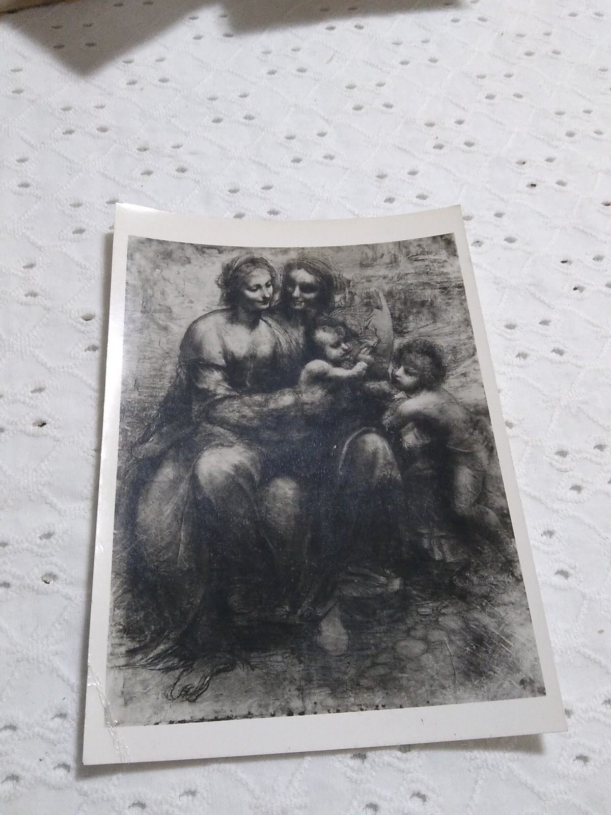 VTG RPPC LEONARDO DA VINCI THE VIRGIN & CHILD S. ANNE & INFANT S. JOHN POSTCARD