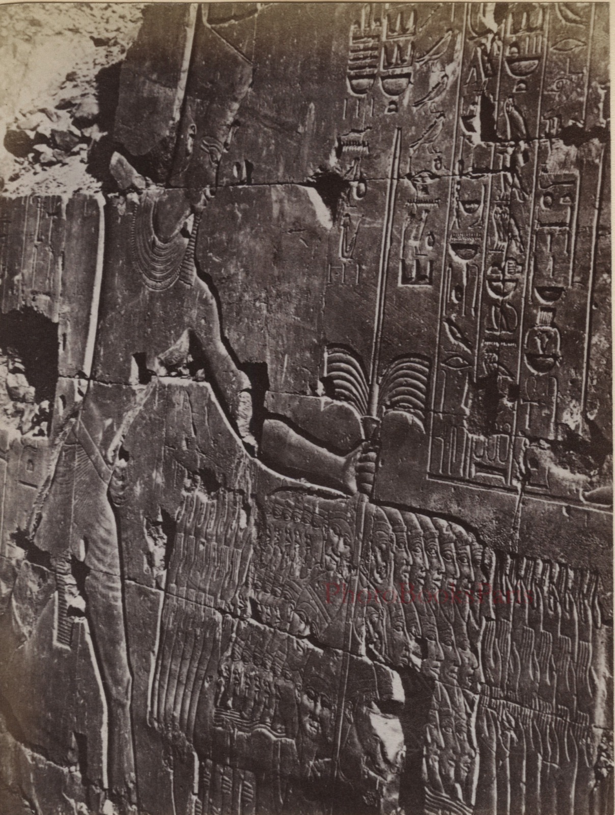 Egypt Karnak Photo Albumin By Beato In Small Size 9.5×12.5cm Circa 1880