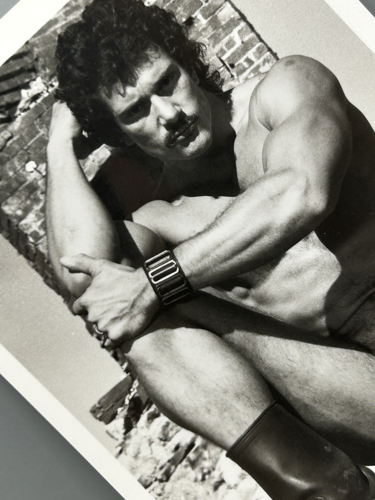 Vintage Photo KYLE HAZARD Target Studios 5×7 Male Physique Hairy Leather Boots