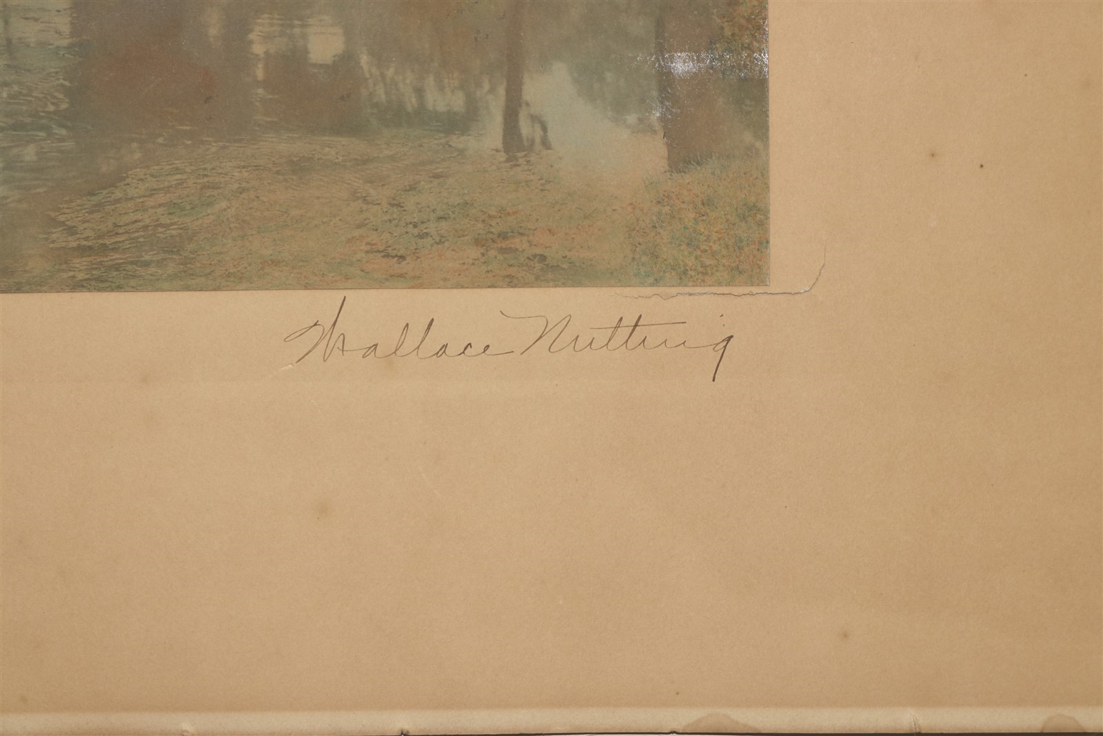 Wallace Nutting (1861-1941) Bay’s Delight, Hand-Tinted Pictorial Landscape Photo