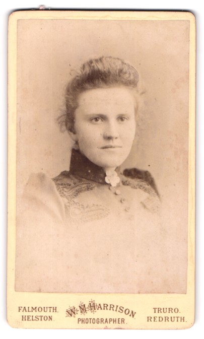 Photograph Harrison, Falmouth, Church St., Young Lady with Collar Brooch