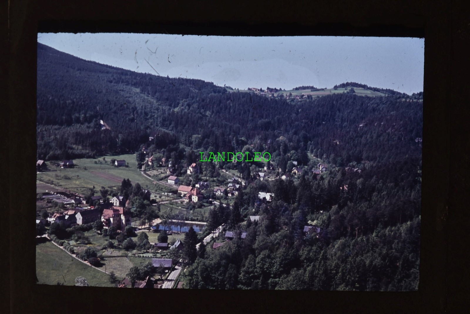Slide Oybin Saxony panorama direction Jonsdorf