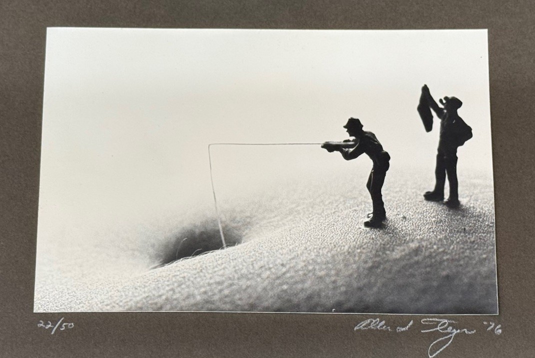 Signed 6×9 Allan Teger Bodyscapes BW Art Photography Print #22/50 Fishing