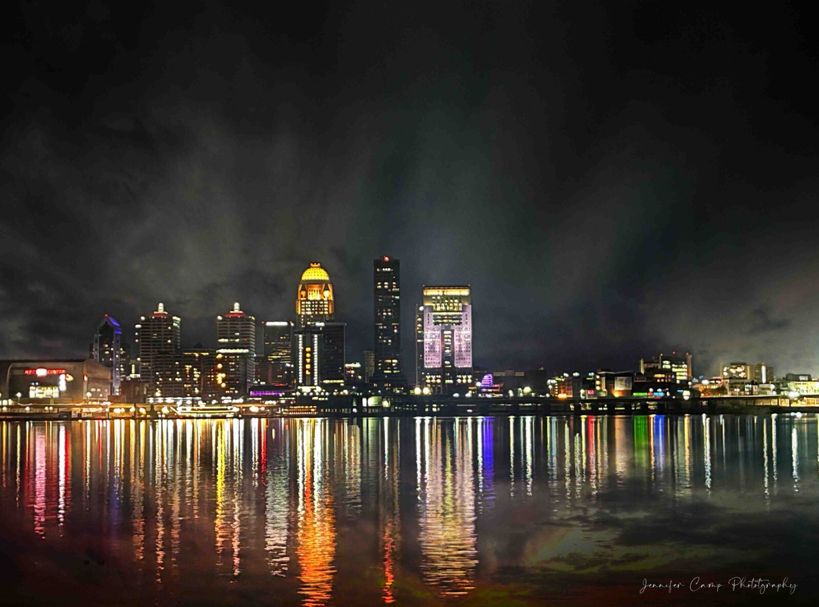 Louisville Kentucky Skyline at Night – Travel, Wall Art, Bar Art Photography