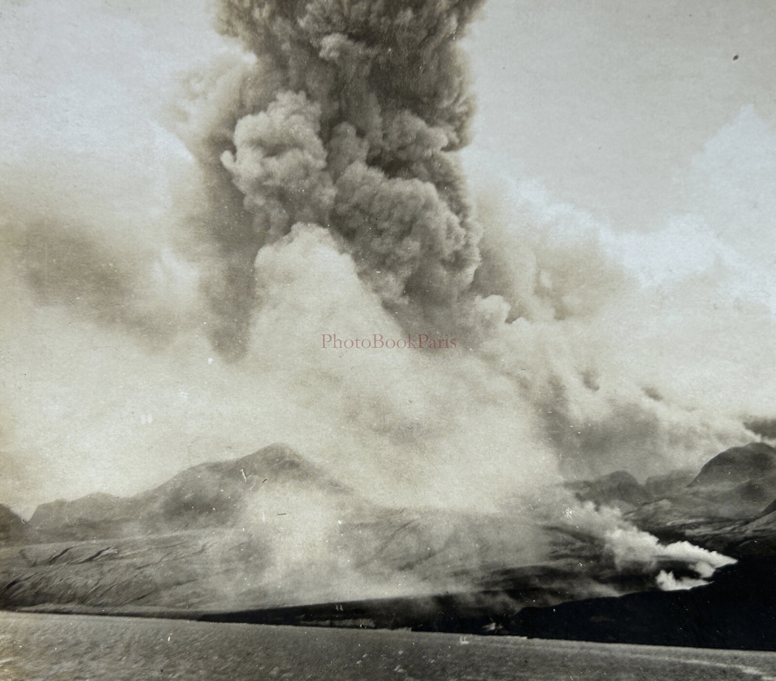 MARTINIQUE Saint-Pierre Montagne Pelée Eruption Photo 1902 Stereo Vintage §T