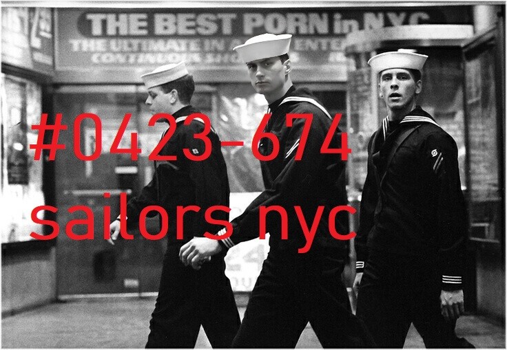 VINTAGE MALE PORTRAIT #0423-674 – SAILORS TIMES SQUARE NYC 1959 -free ship usa