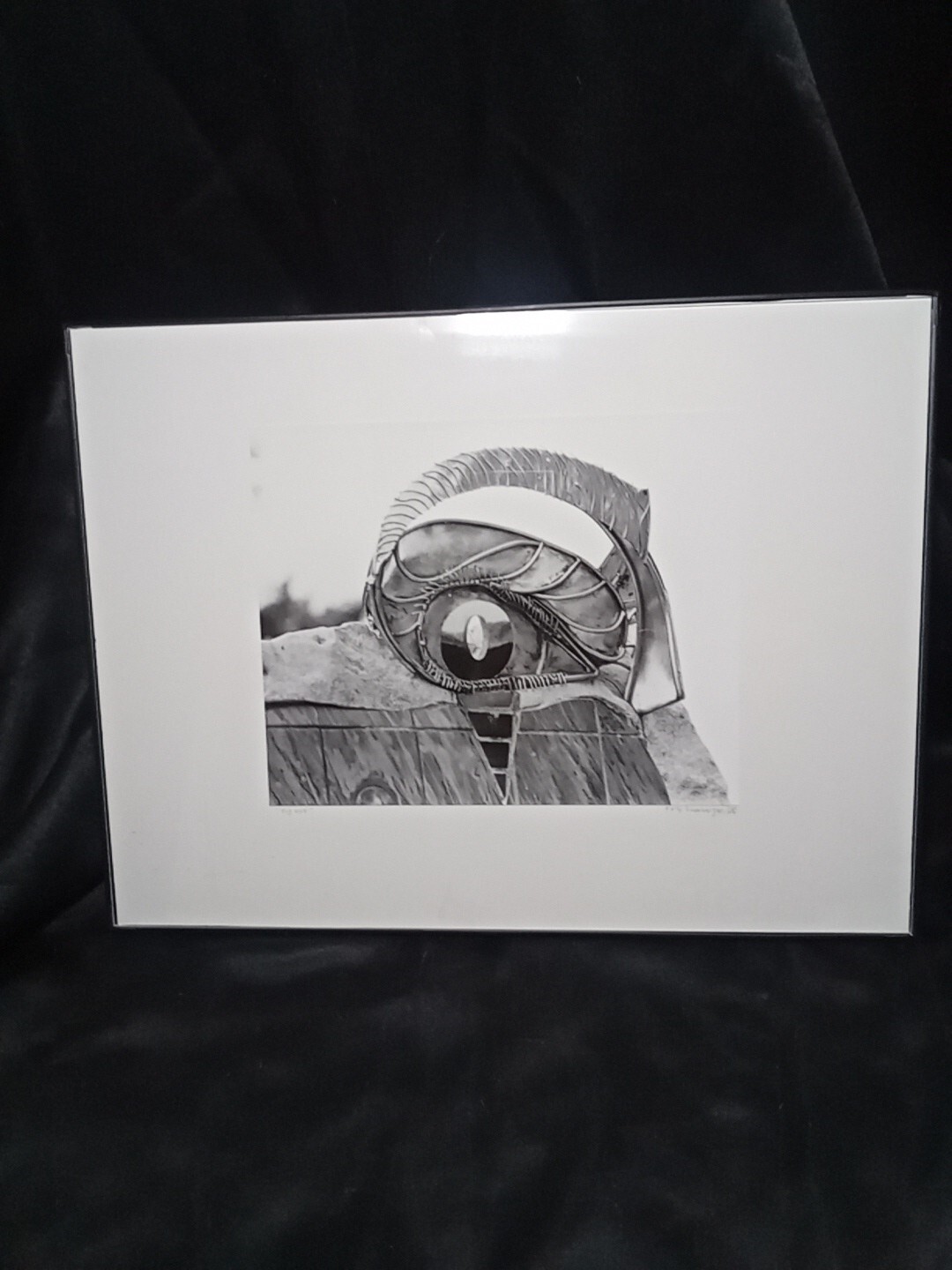 Black and white matted Original 9.5″ x 7.5″ art photo in 16″x12.25″ frame OOAK