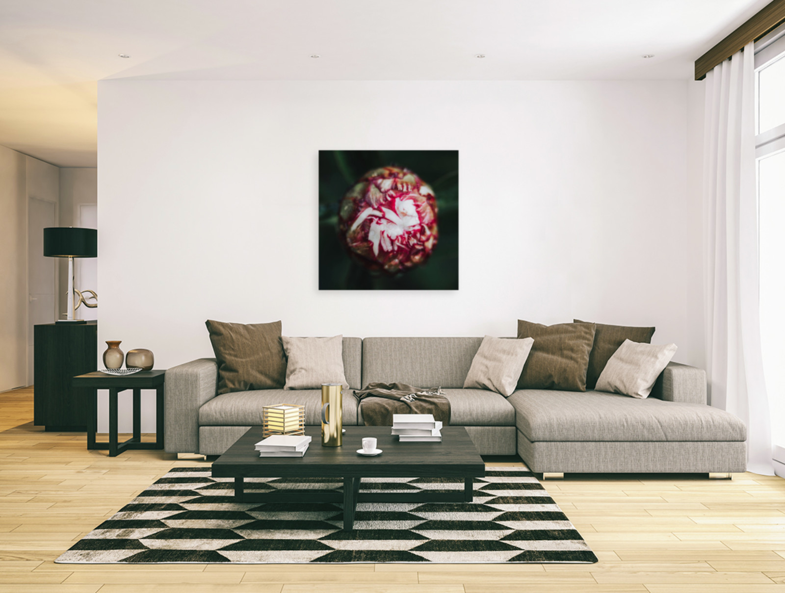 Pink Fuscia White Rose Bud Wall Art Print Various Sizes Fine Art Photography