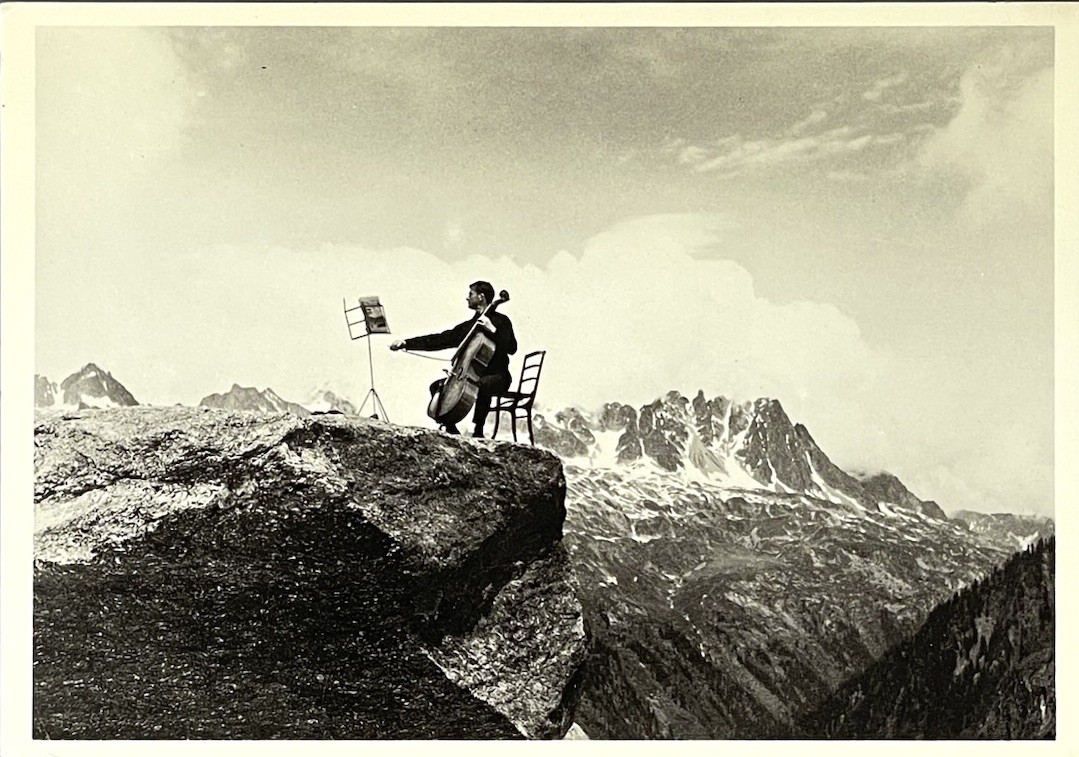 Robert Doisneau Photo Print Card – Maurice Baquet Playing Chamber Music 1957