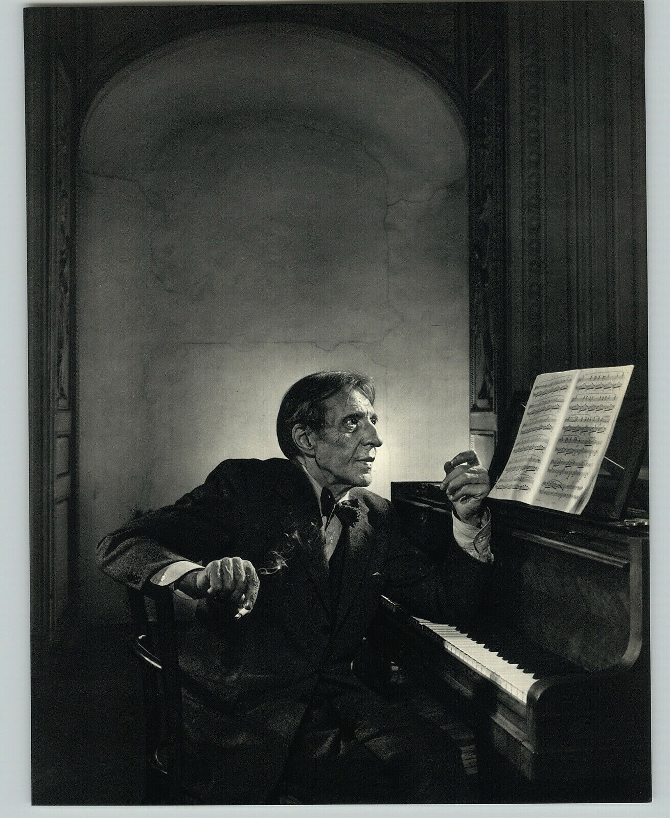 1954 1959 Yousuf Karsh Alfred Cortot Pianist ORIGINAL Portrait Art Photo 16X20