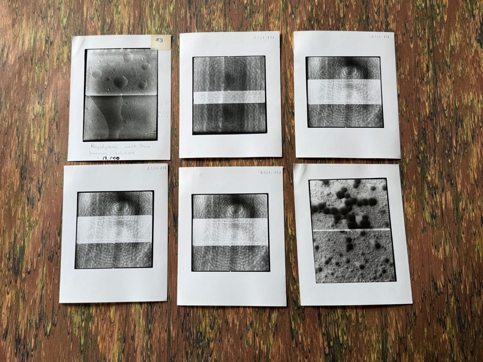 SIX ORIG. SCIENCE Black and White Photos 4 1/2″ X 5 1/2″ POLYSTYRENE BENZENE