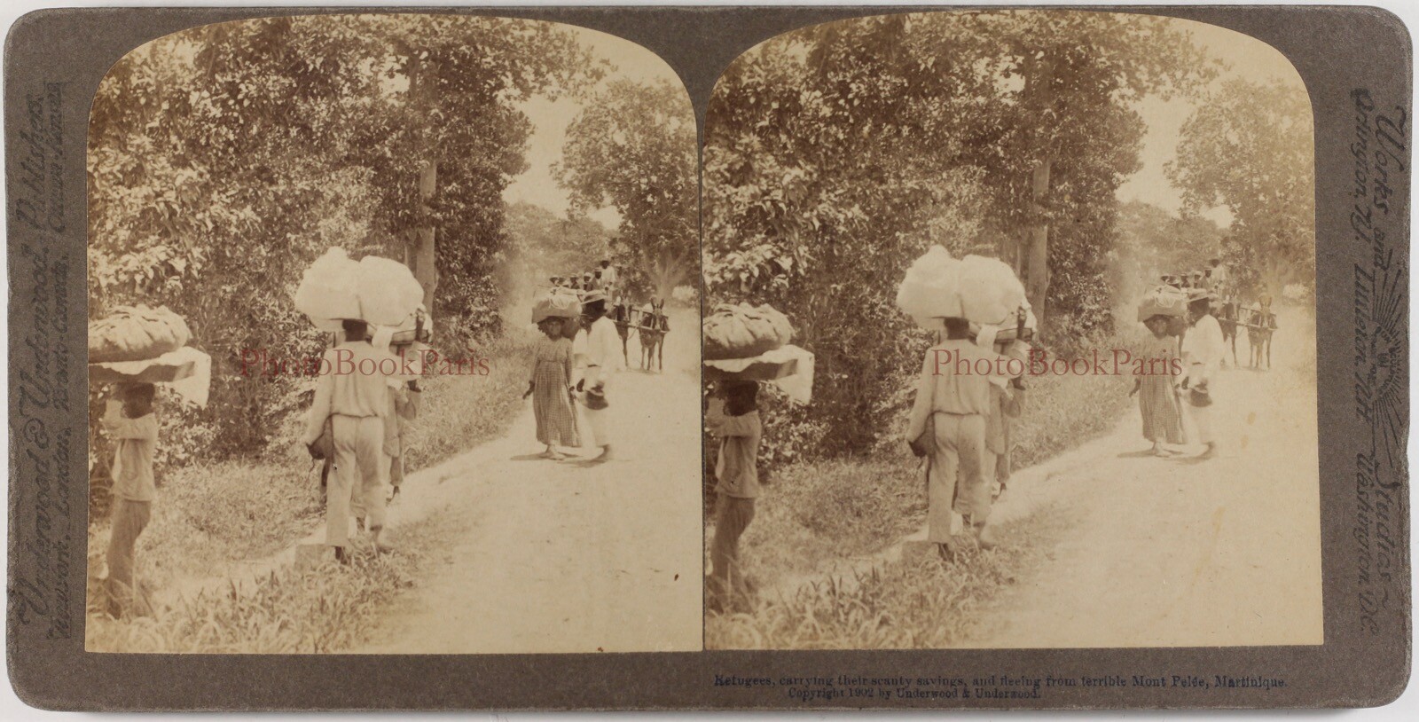Martinique Refugees IN The Street Eruption De La Montagne Pelee 1902 Photo