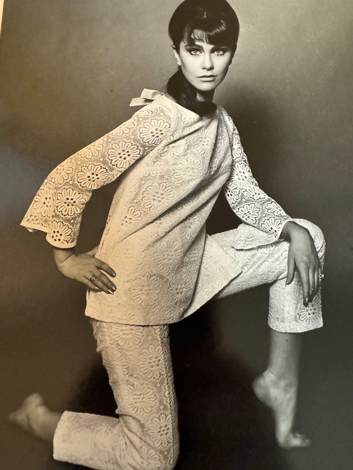 Vintage Silver Gelatin Print Of Fashion Model Joel Brodsky Studios 14″ x 11″
