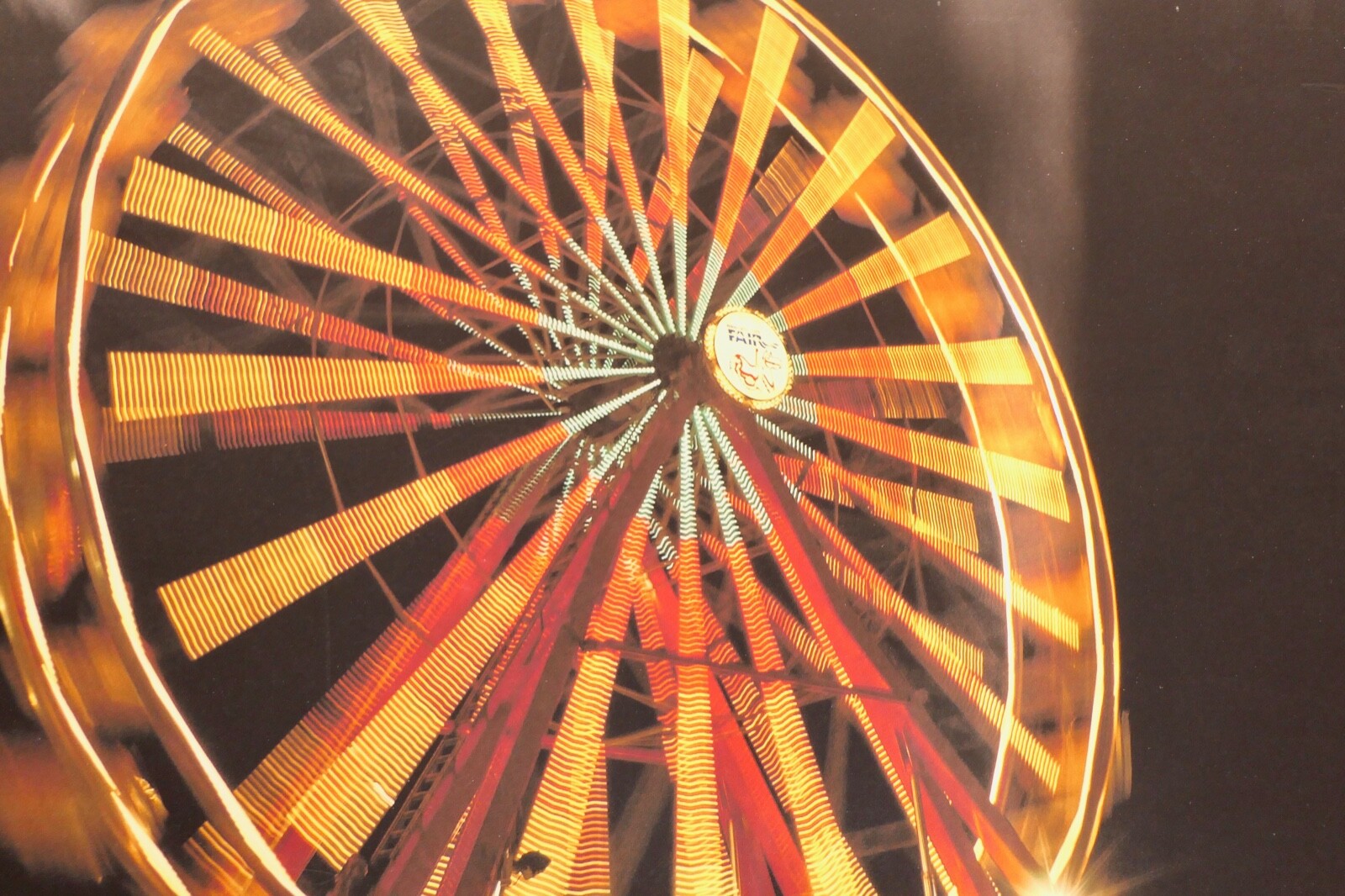 ART SIGNED GEORGE CASWEL PHOTOGRAPH COLOR FERIS WHEEL CARNIVAL MINNESOTA FAIR