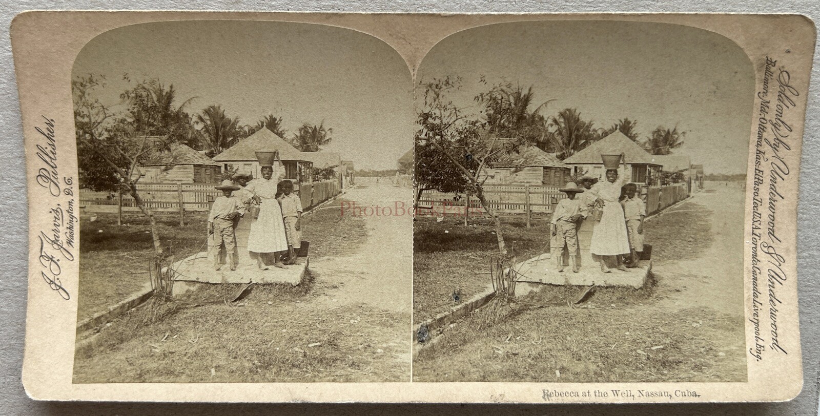 Cuba Rebecca Family Children Nassau Photo C1900 Stereo Vintage