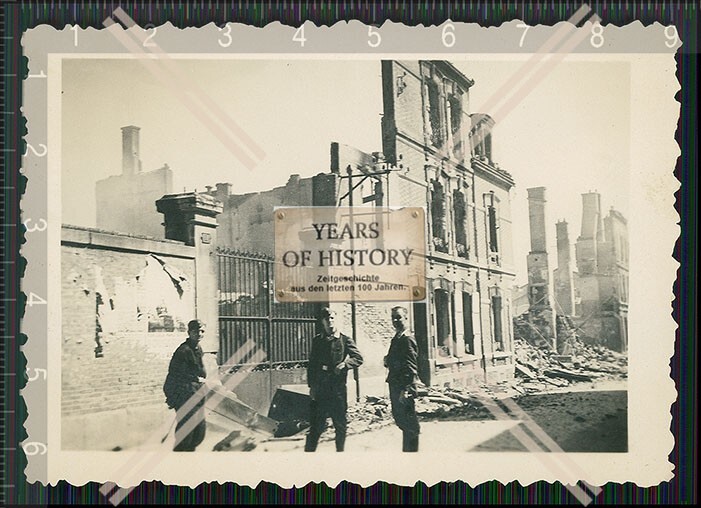 Photo 2x War Demolitions 1941 France Description See Back