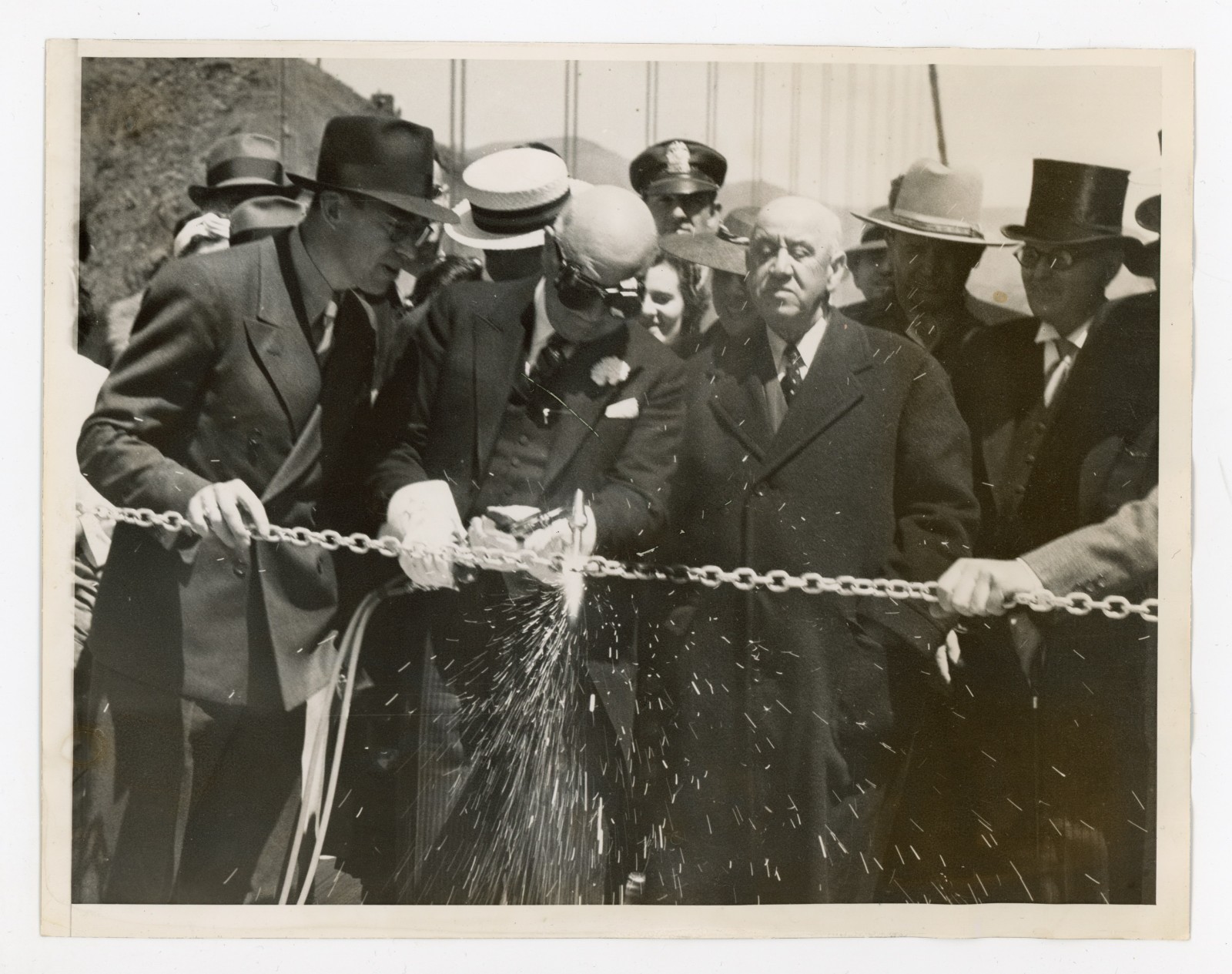 Construction of Golden Gate Bridge San Francisco CA Historical 1937 Press Photo