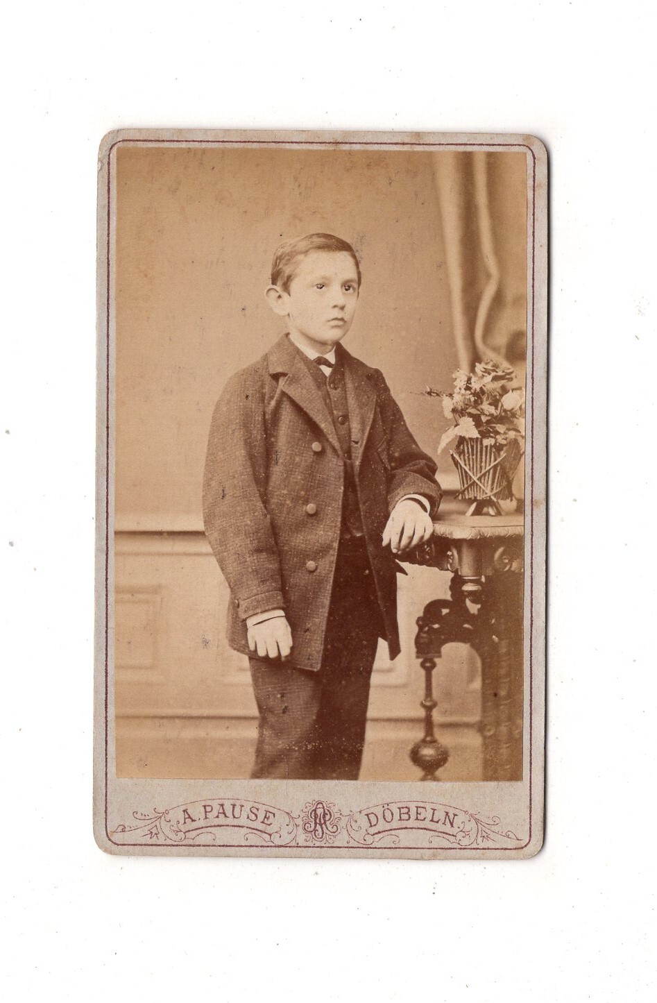 A. Pause CDV Photo Fine Boy – Chub 1870s