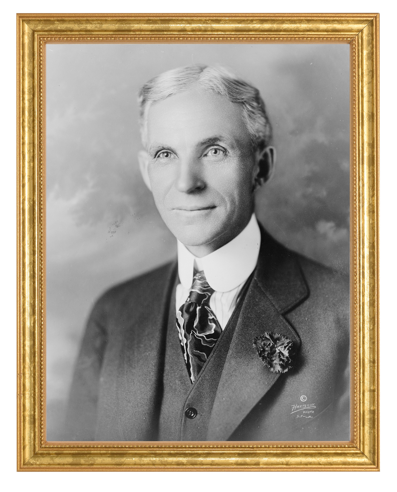 Henry Ford Photograph in a Aged Gold Frame