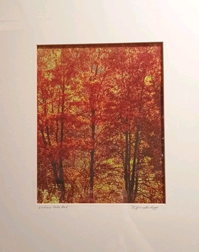 “Indian Red Lake” Signed Photography 15.5 X 19.5″ Framed & Matted 8 x 10