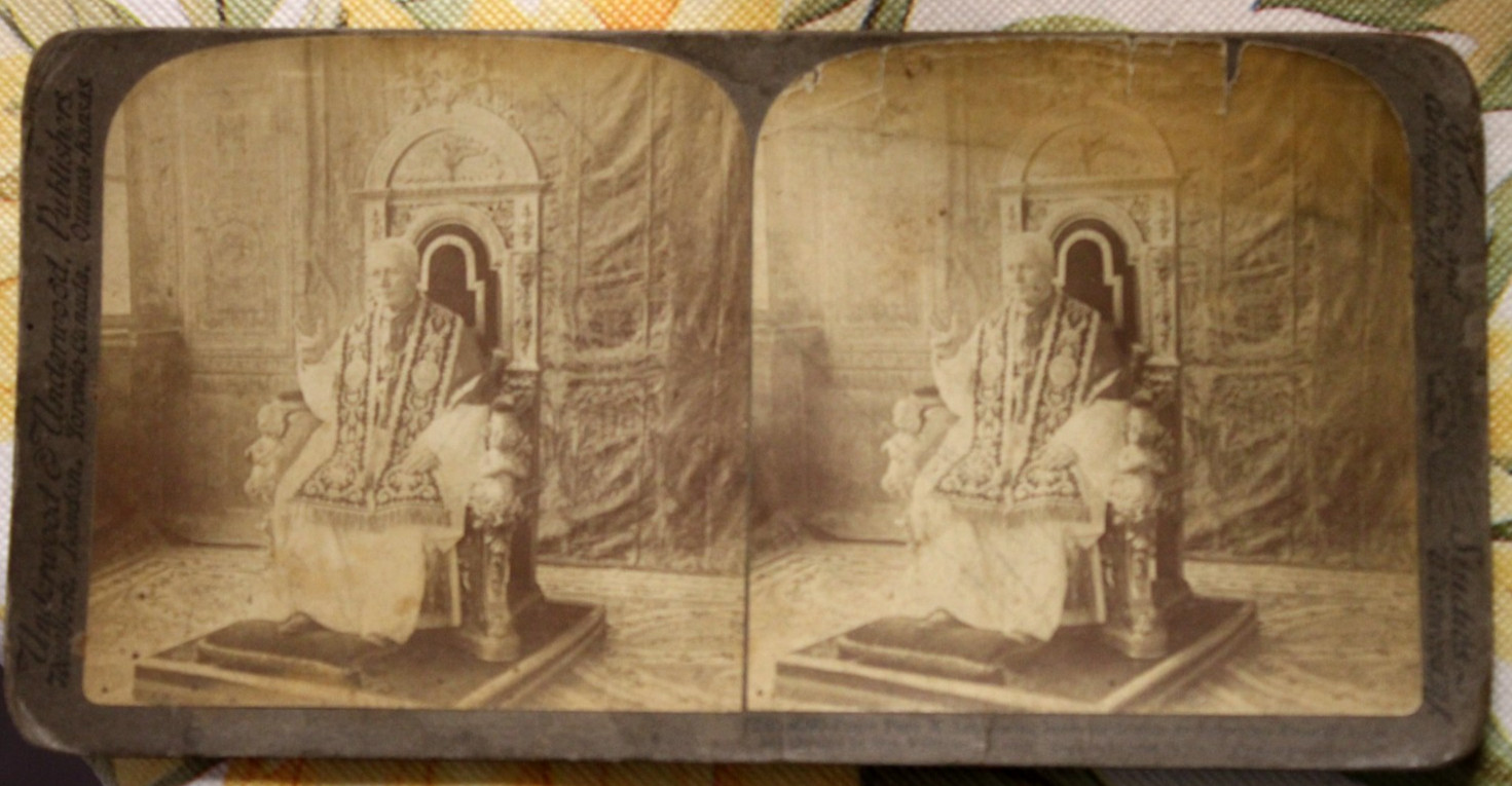Photo Pope Pius X Vintage Rome Church 1903 London Cardboard Vintage AC