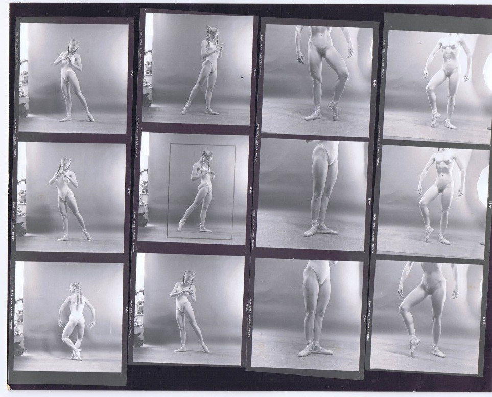 NEWLY FOUND! Hendrickson PHOTO Contact Sheet Proof & Negs BODYBUILDER BALLERINA
