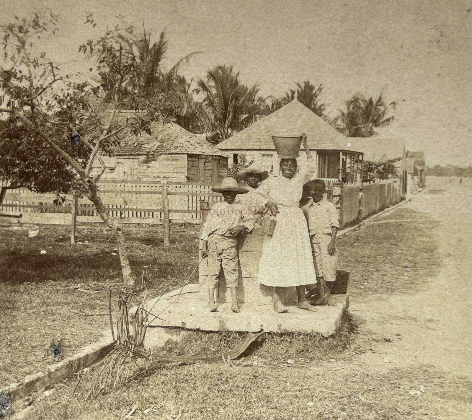 Cuba Rebecca Family Children Nassau Photo C1900 Stereo Vintage