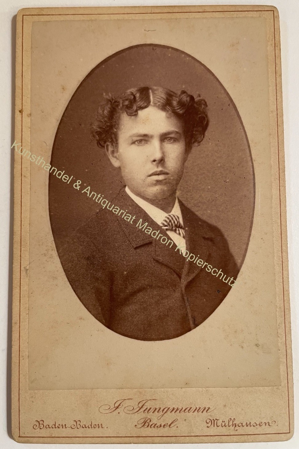 orig. CDV photo photograph man gentleman fashion picture old around 1885 Jungmann Basel