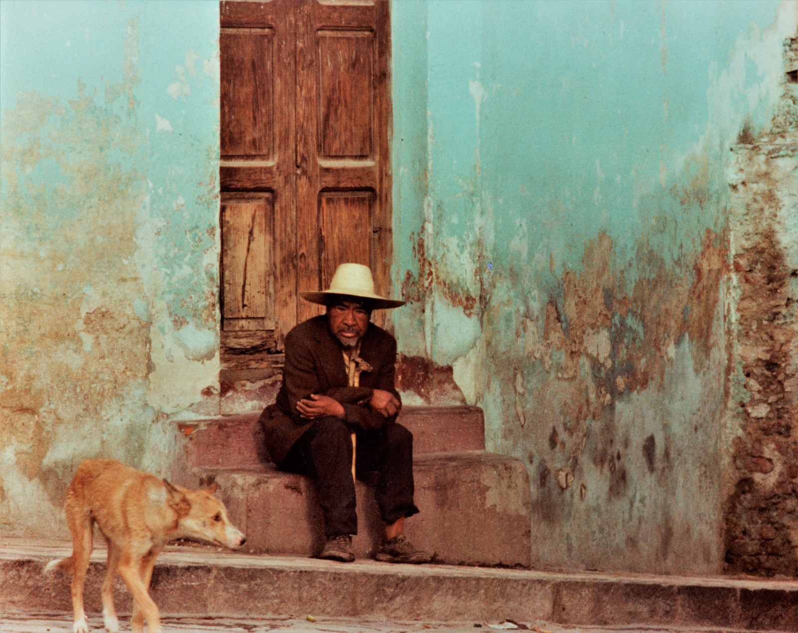 professional fine art color photographs Man/Dog, Mexico