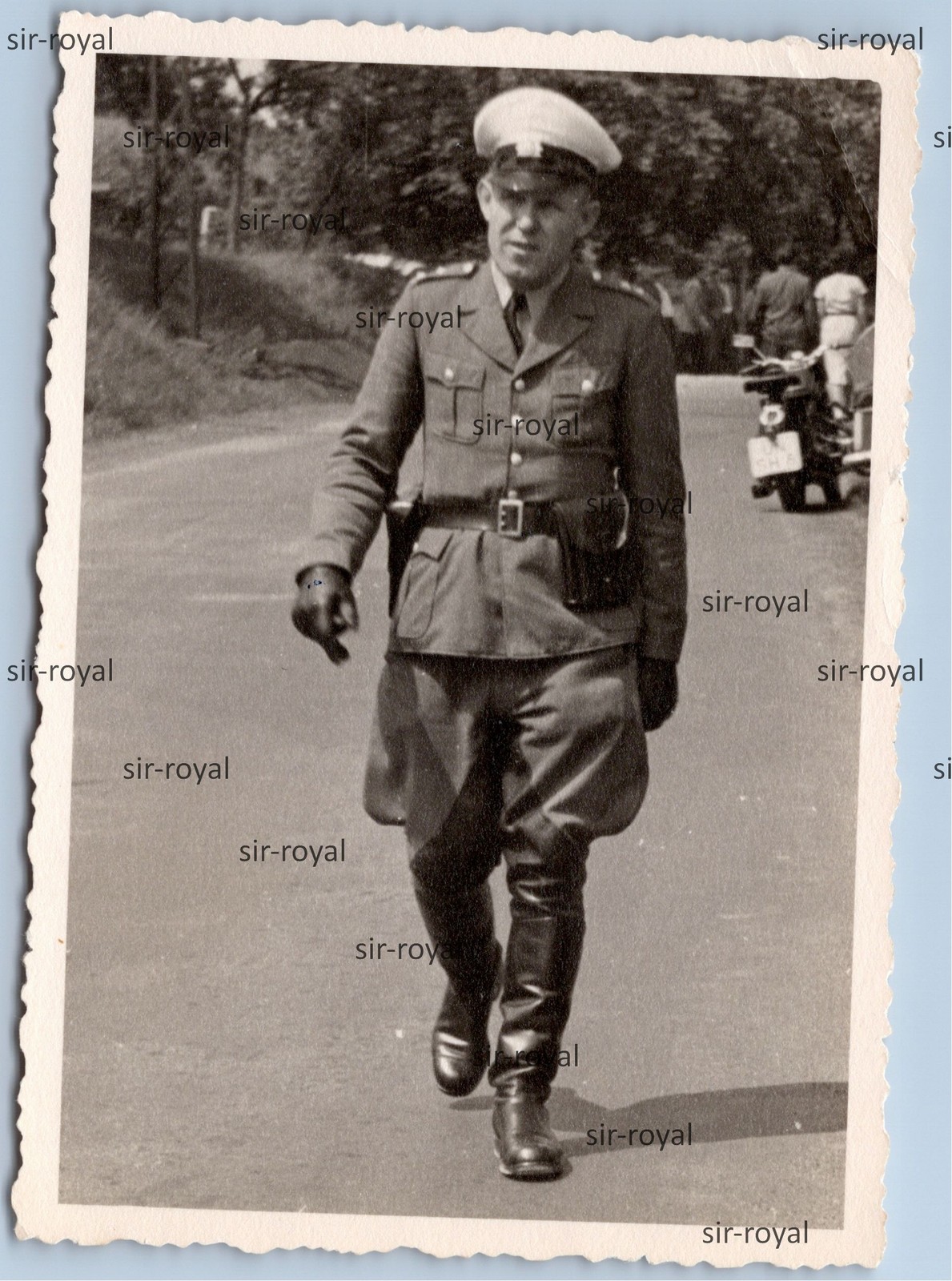 Policeman 1959 in Werl – 1950s – Photo 6x9cm