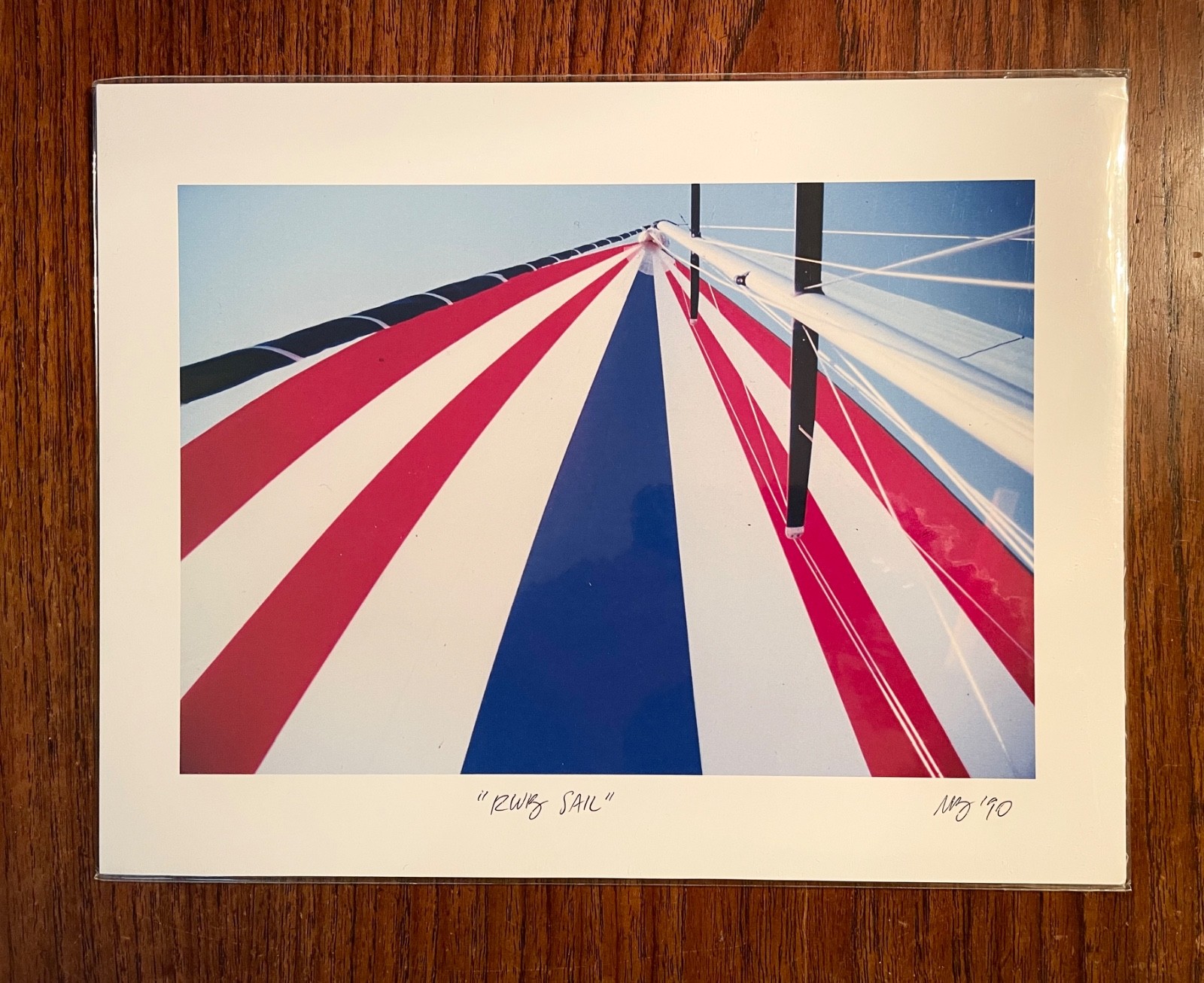 Original photographic print “RWB Sail” by Michael Blumenstock