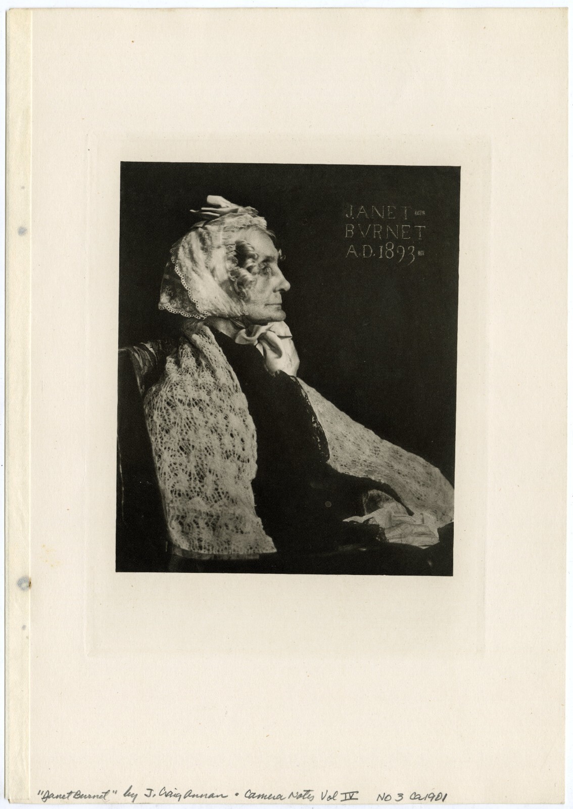 James Craig Annan, “Janet Burnet” ca. 1901 Camera Notes Vol 4, No 3 Photogravure