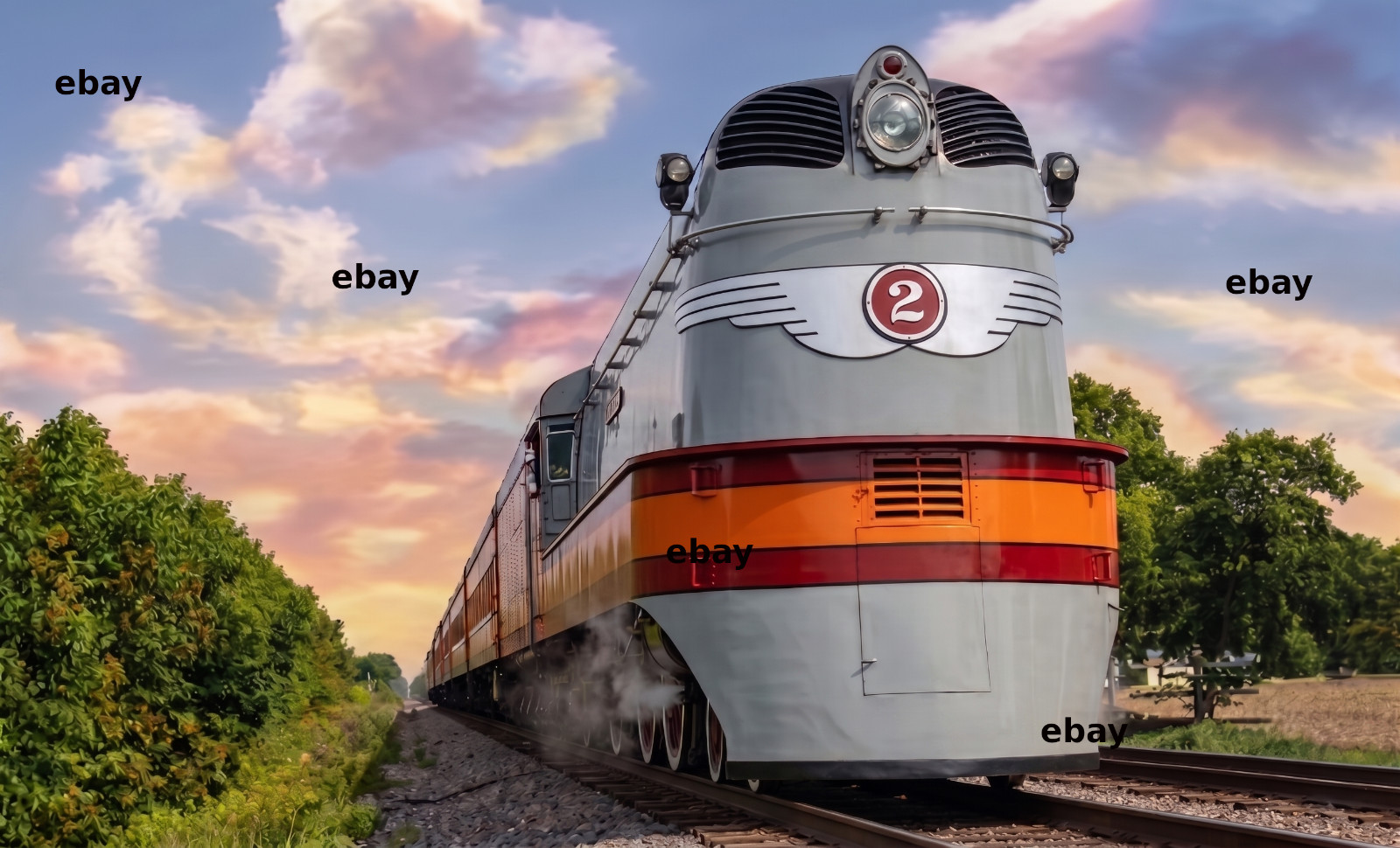 Photo Art Print Milwaukee Road’s streamlined class A leading The Hiawatha 1935