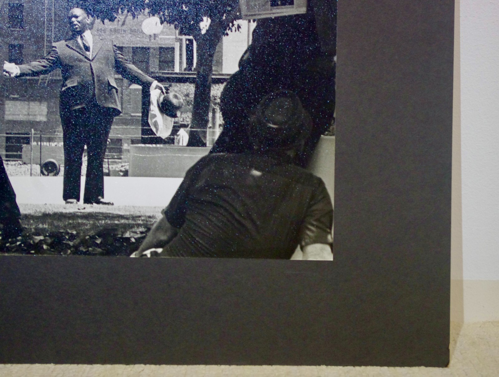 B&W Photograph- Signed Matted- 1976 Free speech public square no one listens!