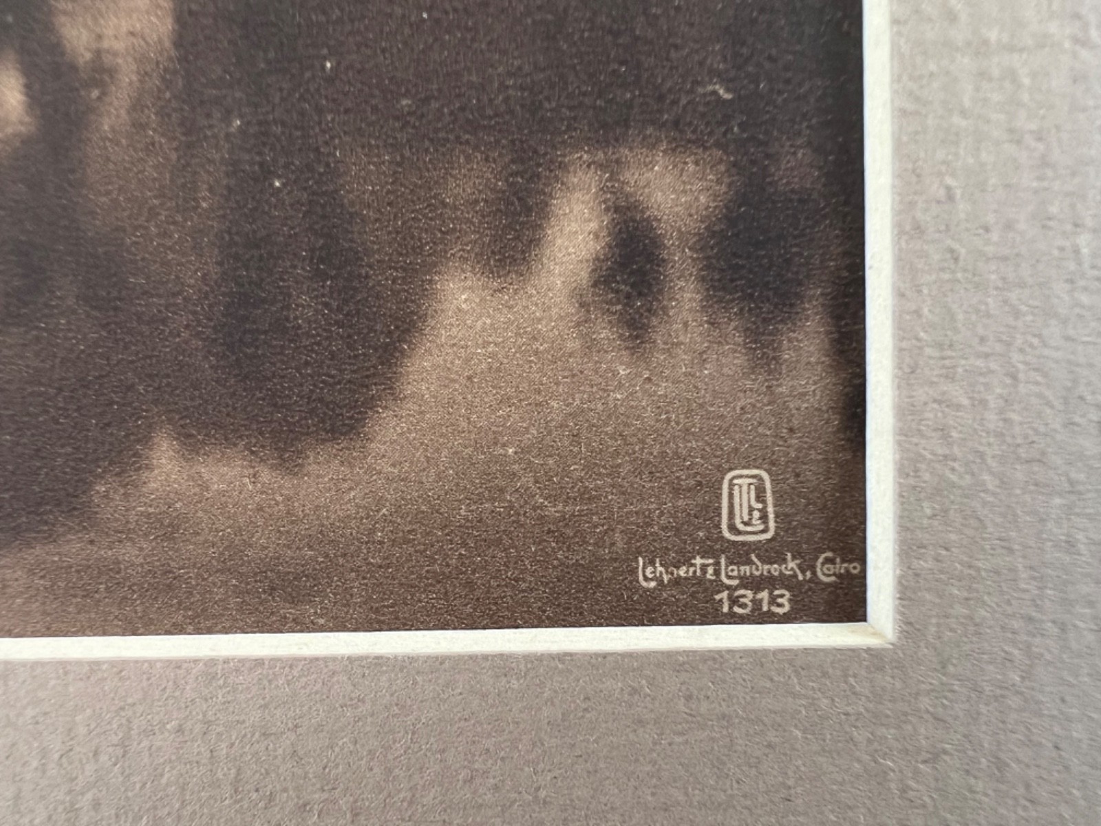 Lehnert and Landrock Antique Photo “CAIRO-TWILIGHT” w/ Matt