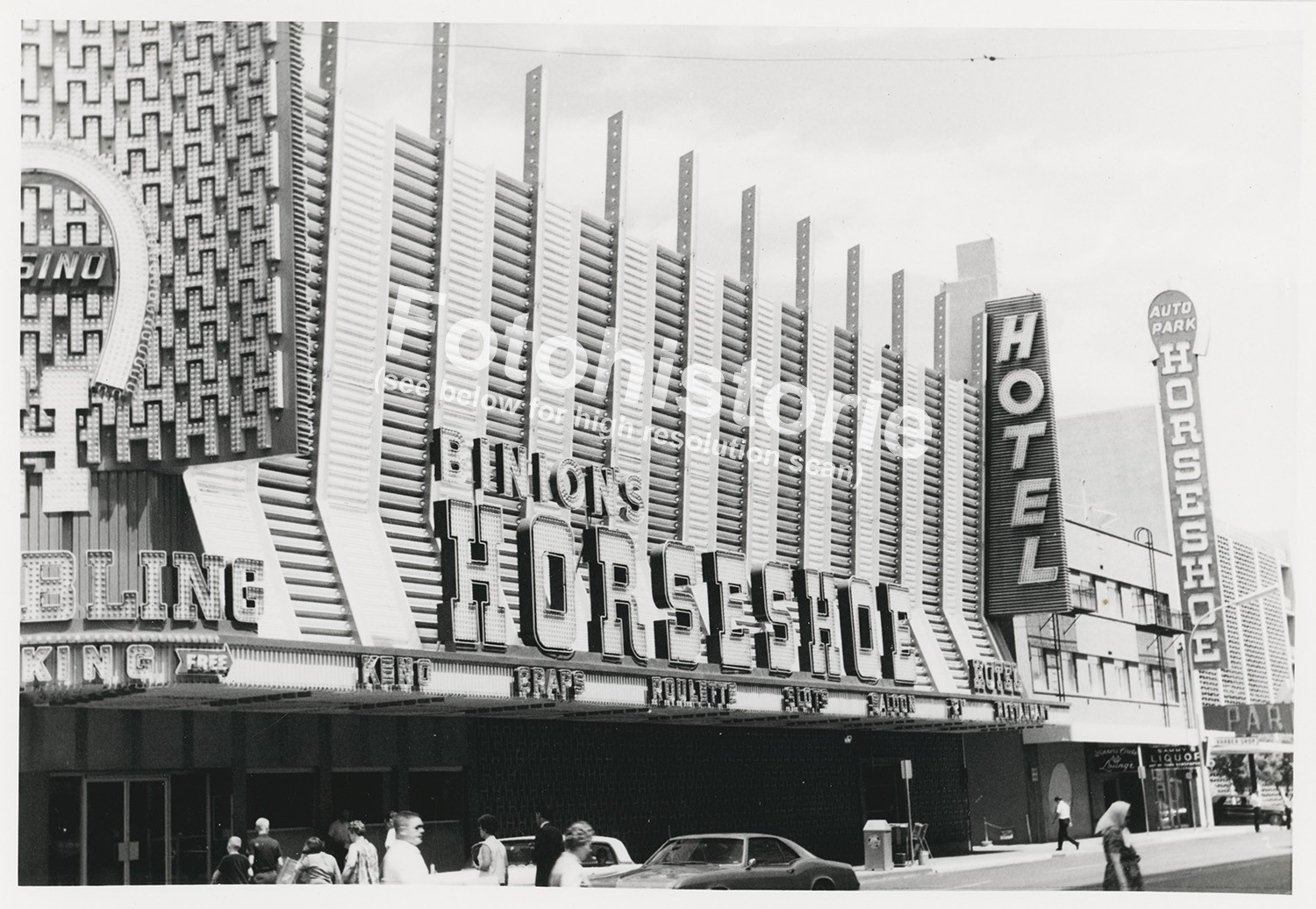 orig. Photo Las Vegas Binion’s Horseshoe Casino Hotel Fremont USA 1960s Vintage