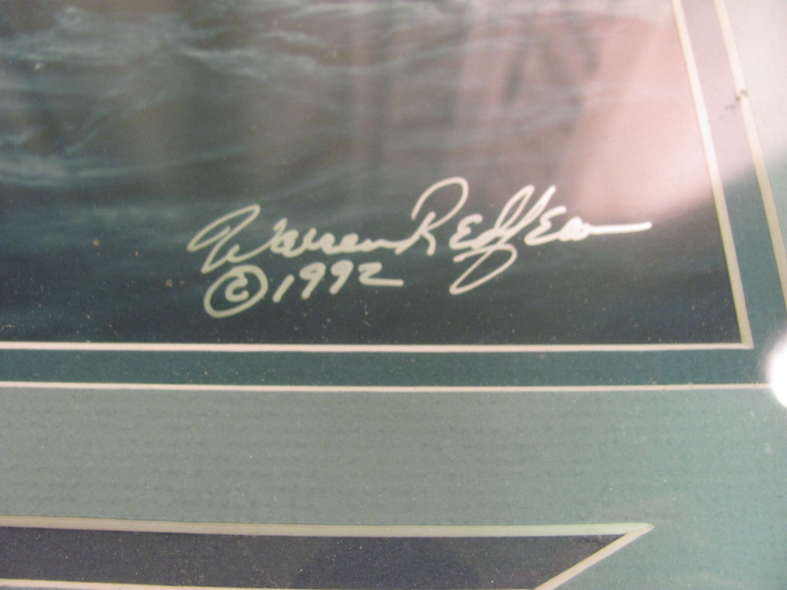 Warren Redfean Signed Photo of Sea Otter Professionally Framed 1992