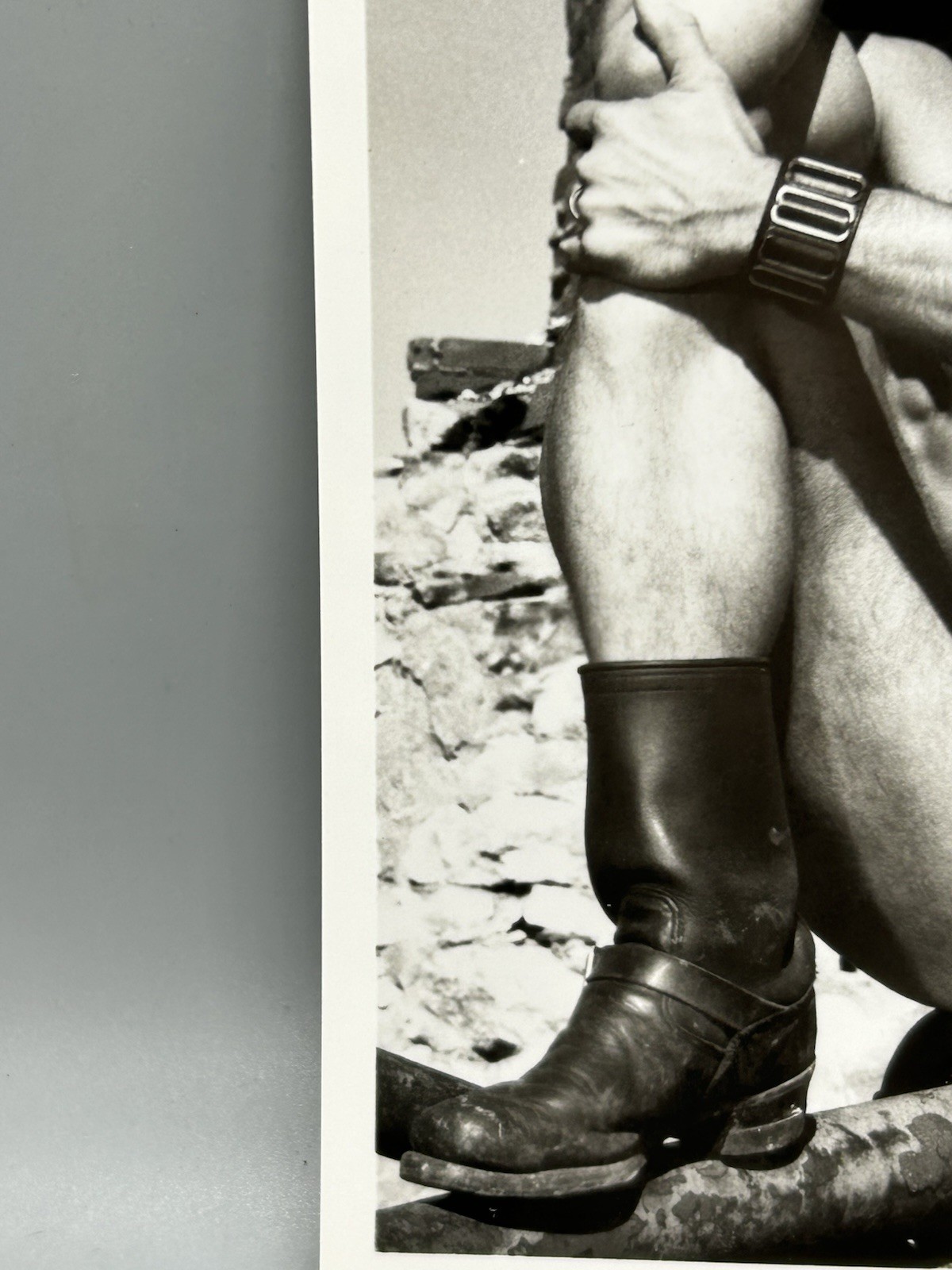Vintage Photo KYLE HAZARD Target Studios 5×7 Male Physique Hairy Leather Boots
