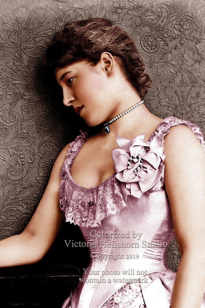 Colorized Photo Poster: Actress and Socialite Lillie (Lily) Langtry – 6 Sizes!