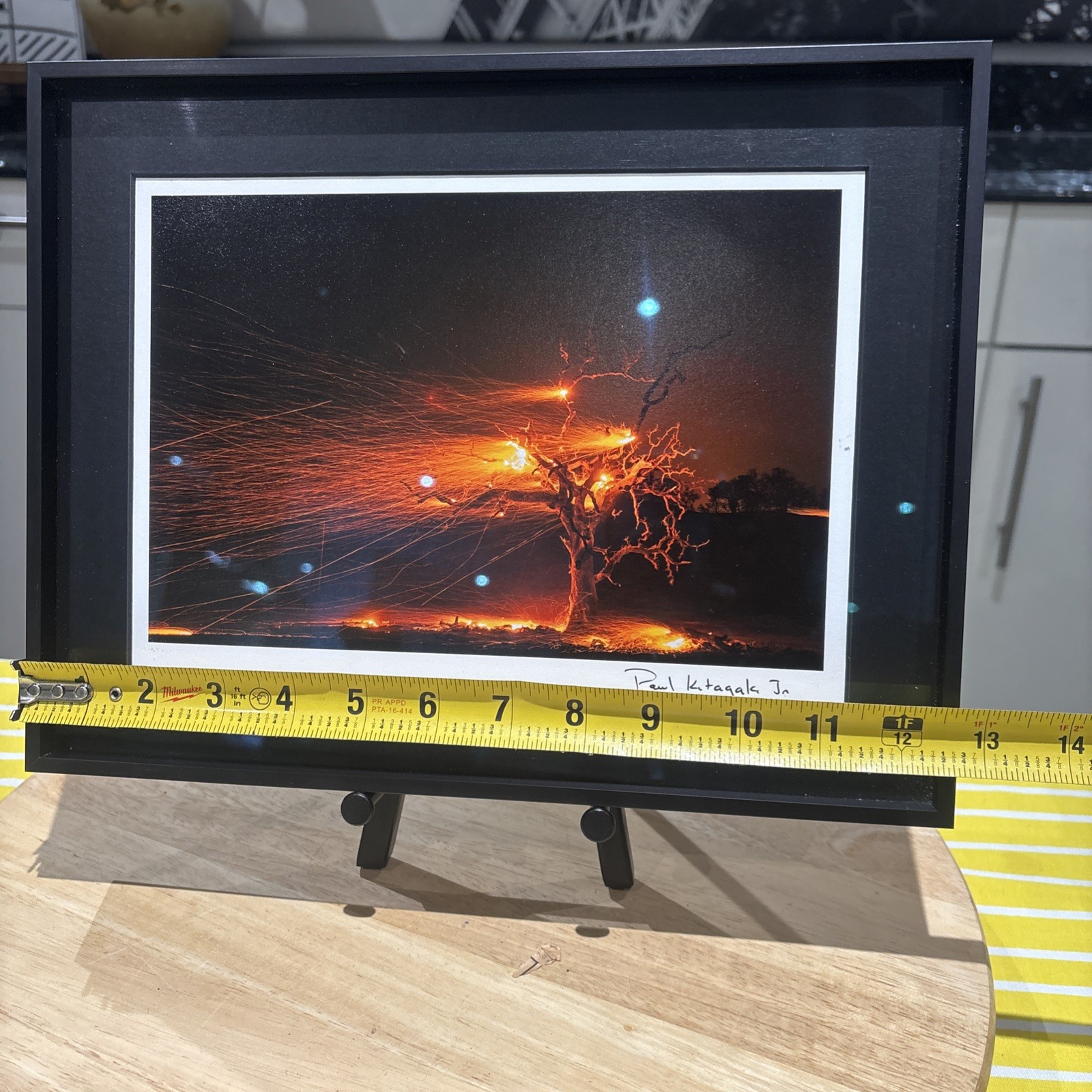 Photograph Print Titled Burning Tree” Signed By Paul Kitagak Jr. F-10”x12.75”