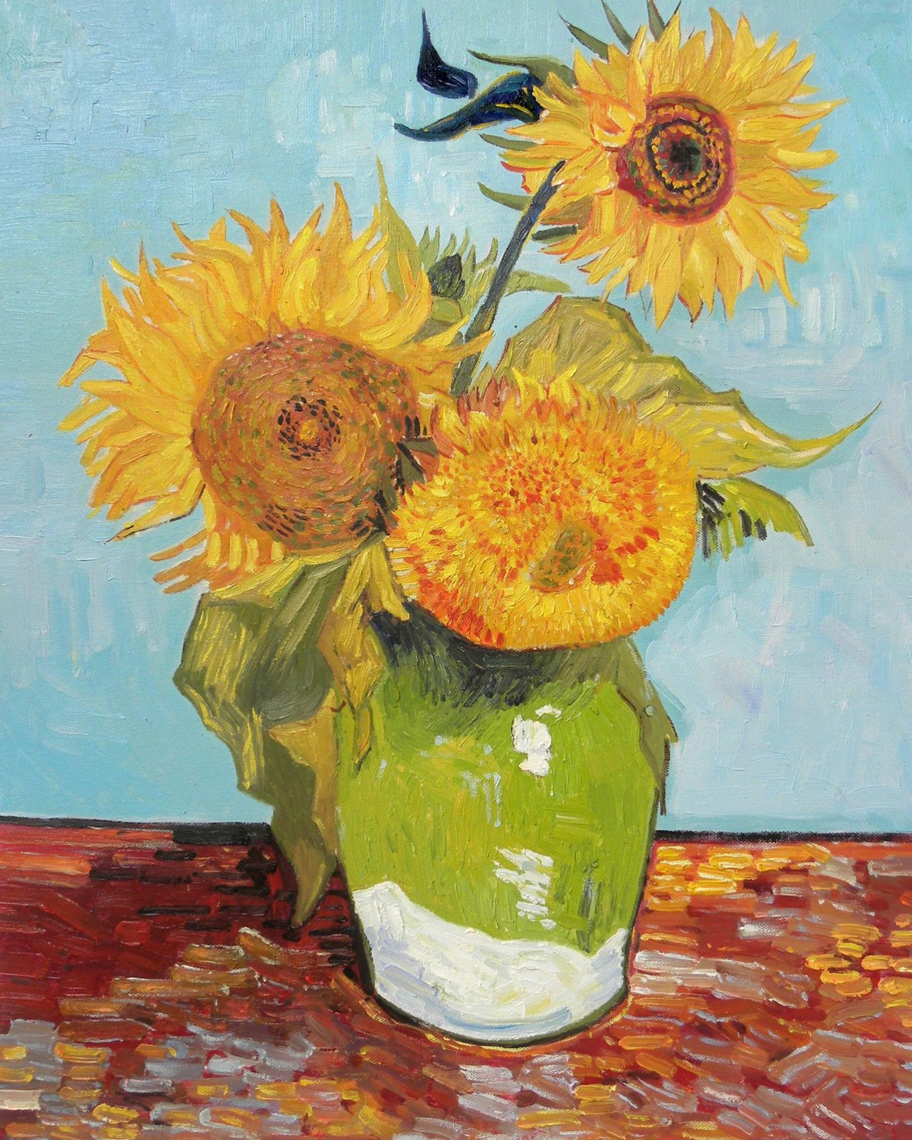 VAN GOGH Three Sunflowers in a Vase PHOTO (215-A)