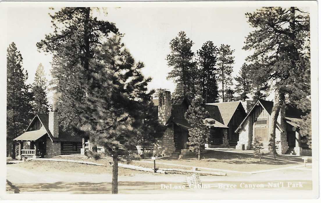 Utah Parks Company / Deluxe Cabins Bryce Canyon Nat’l Park Real Photo Postcard