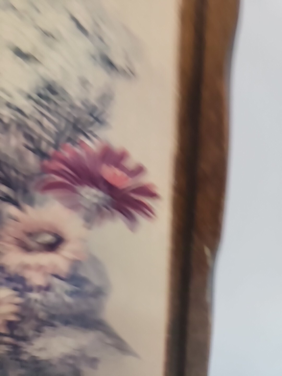 Vtg 1970s Floral Framed Wood Art Robert Laessig AVA Set 9″x18.”