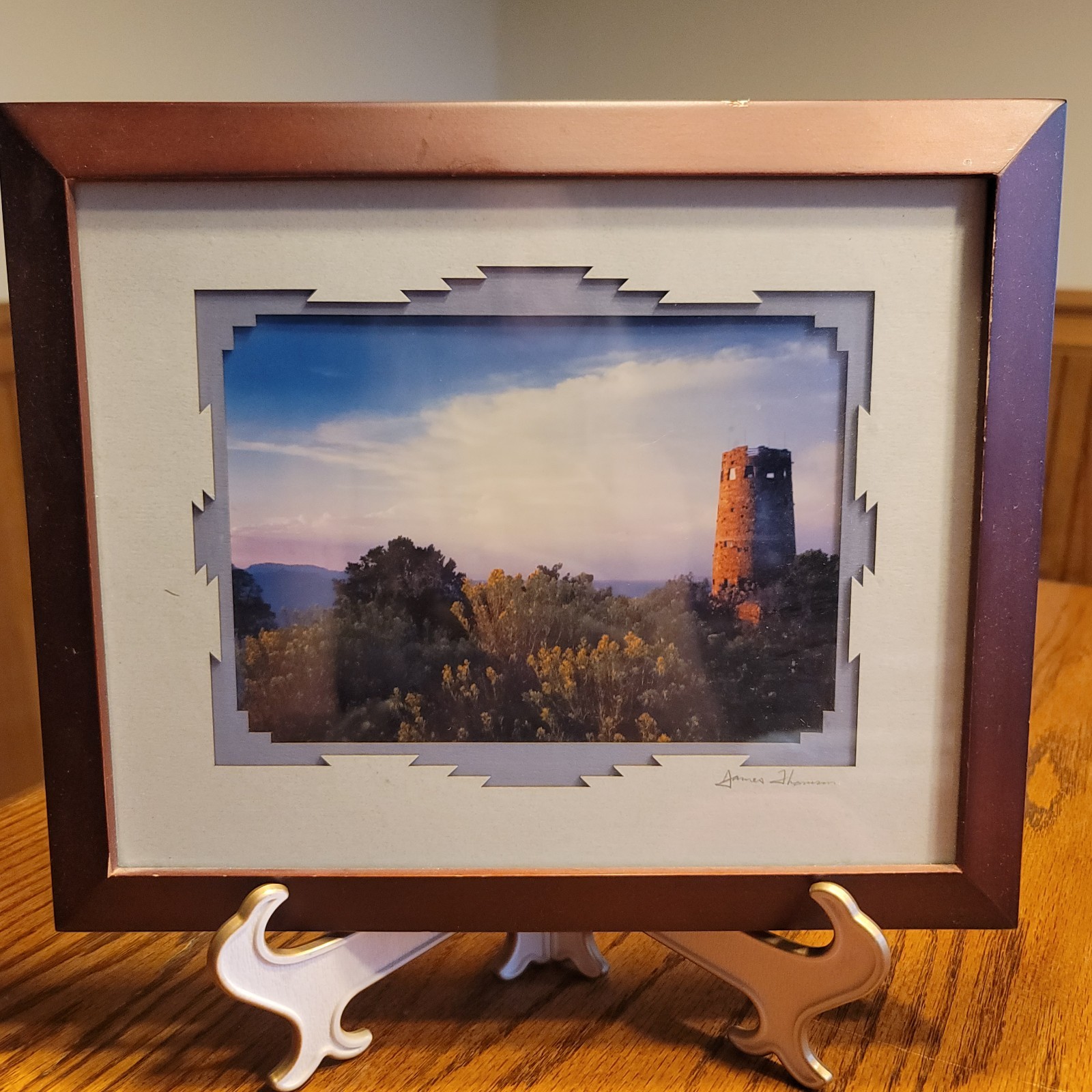 James Thomson Desert View Framed Matted Signed Art Photo 11″ x 9″ Hang Or Stand