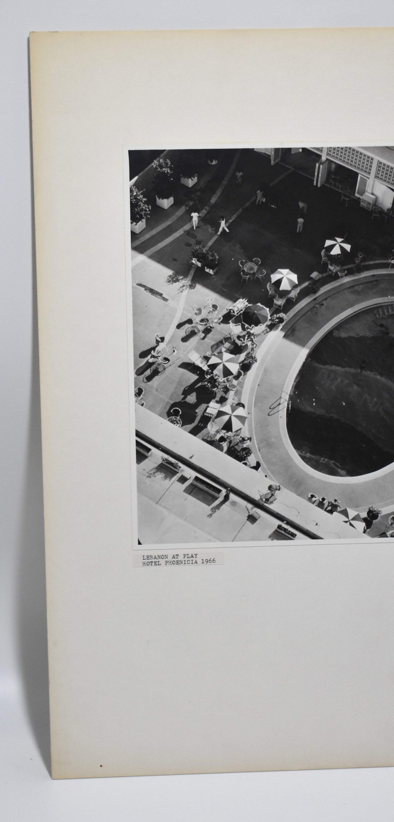 Vtg J.W. Howlett Black + White Photograph ‘Lebanon at Play Hotel Phoenicia 1966’