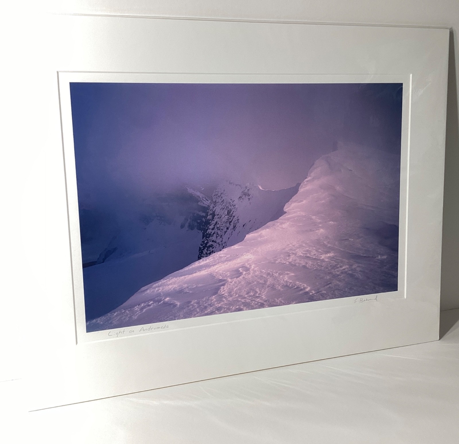 Fine Art Photograph Light on Andromeda Canadian Rockies Signed & Matted