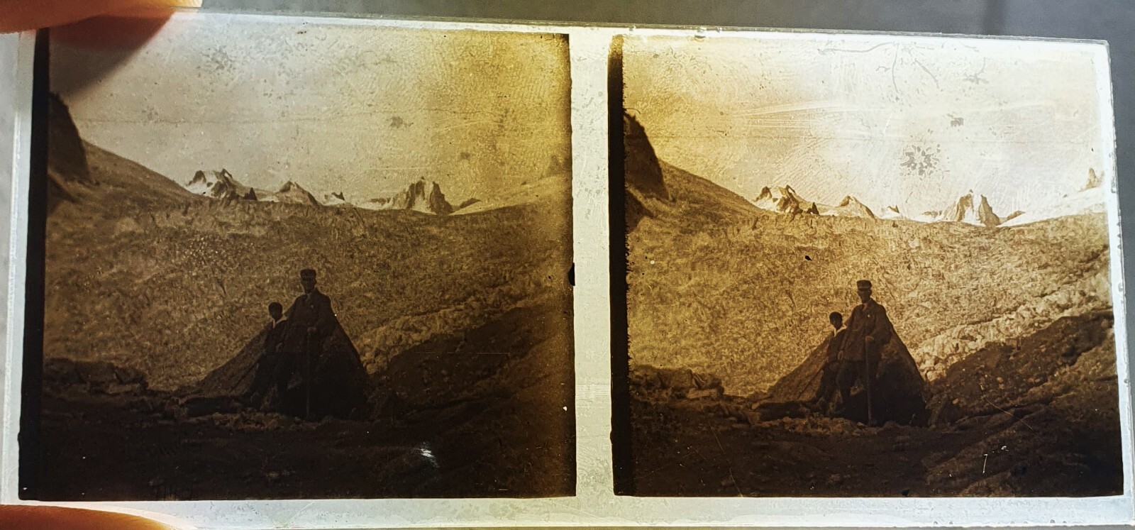 Photo Glass Plaque Early 1900 – 12.5 X 6Cm