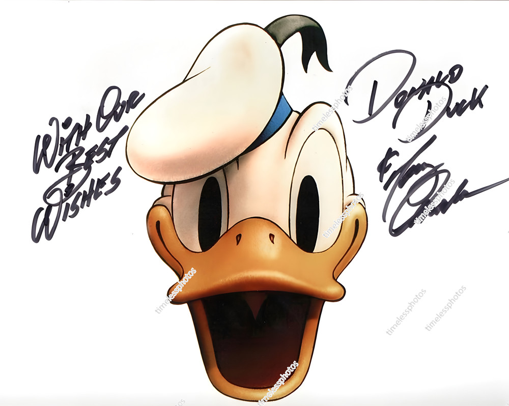 TONY ANSELMO SIGNED REPRINT DONALD DUCK DISNEY AUTOGRAPH 8″x10″ Photograph